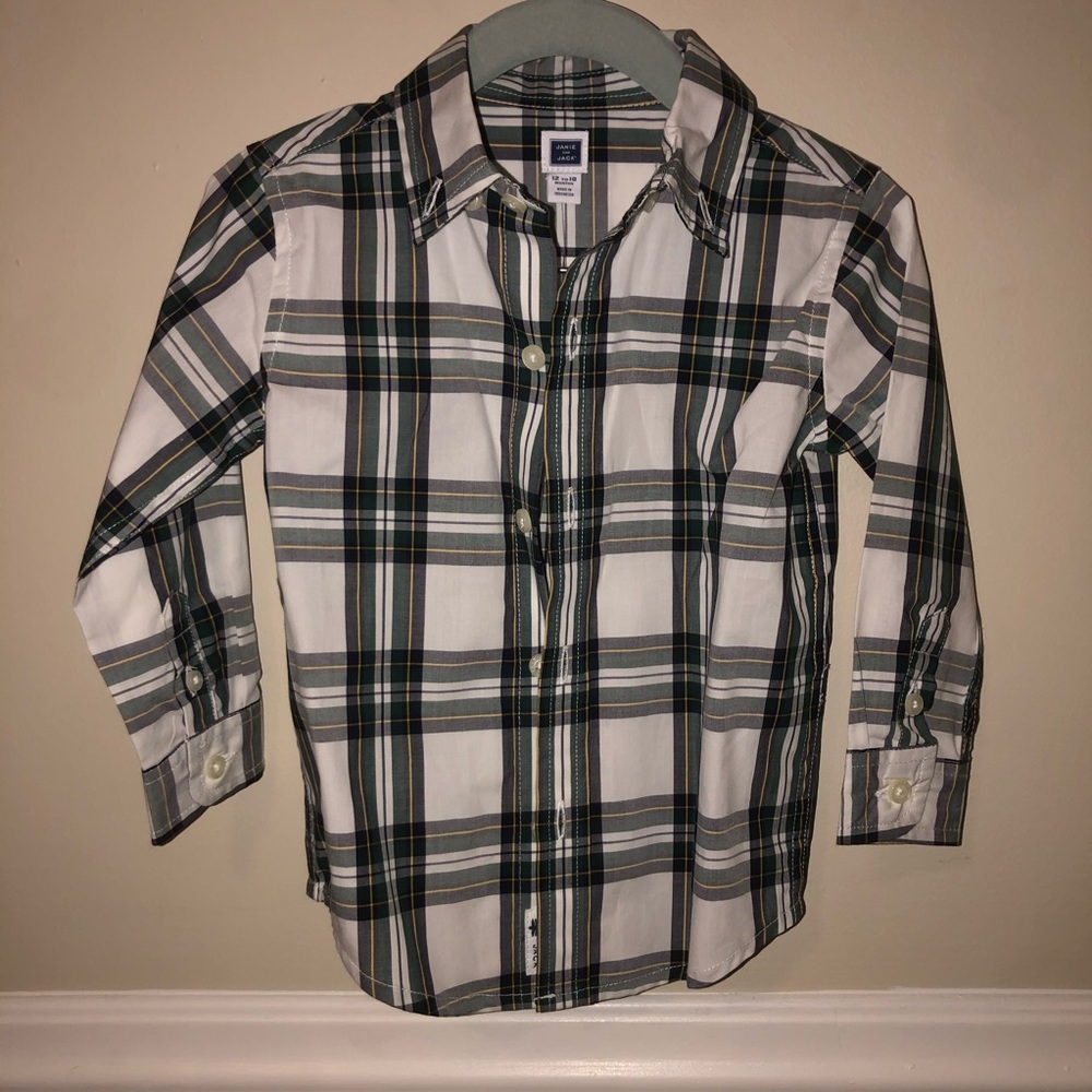 Janie and Jack plaid shirt